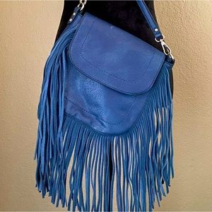 Fringe Bag/Purse in gorgeous electric blue!